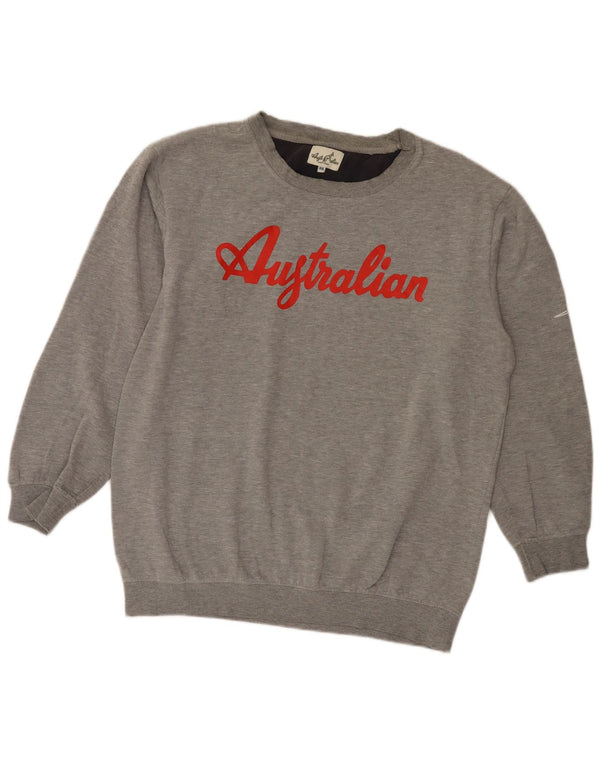 AUSTRALIAN L'ALPINA Sudadera para niño Jumper 13-14 años 2XL Gris Moteado