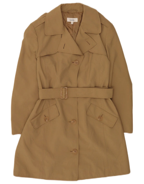 Marks & Spencer Gabardina pequeña para mujer UK 42 Poliéster caqui medio