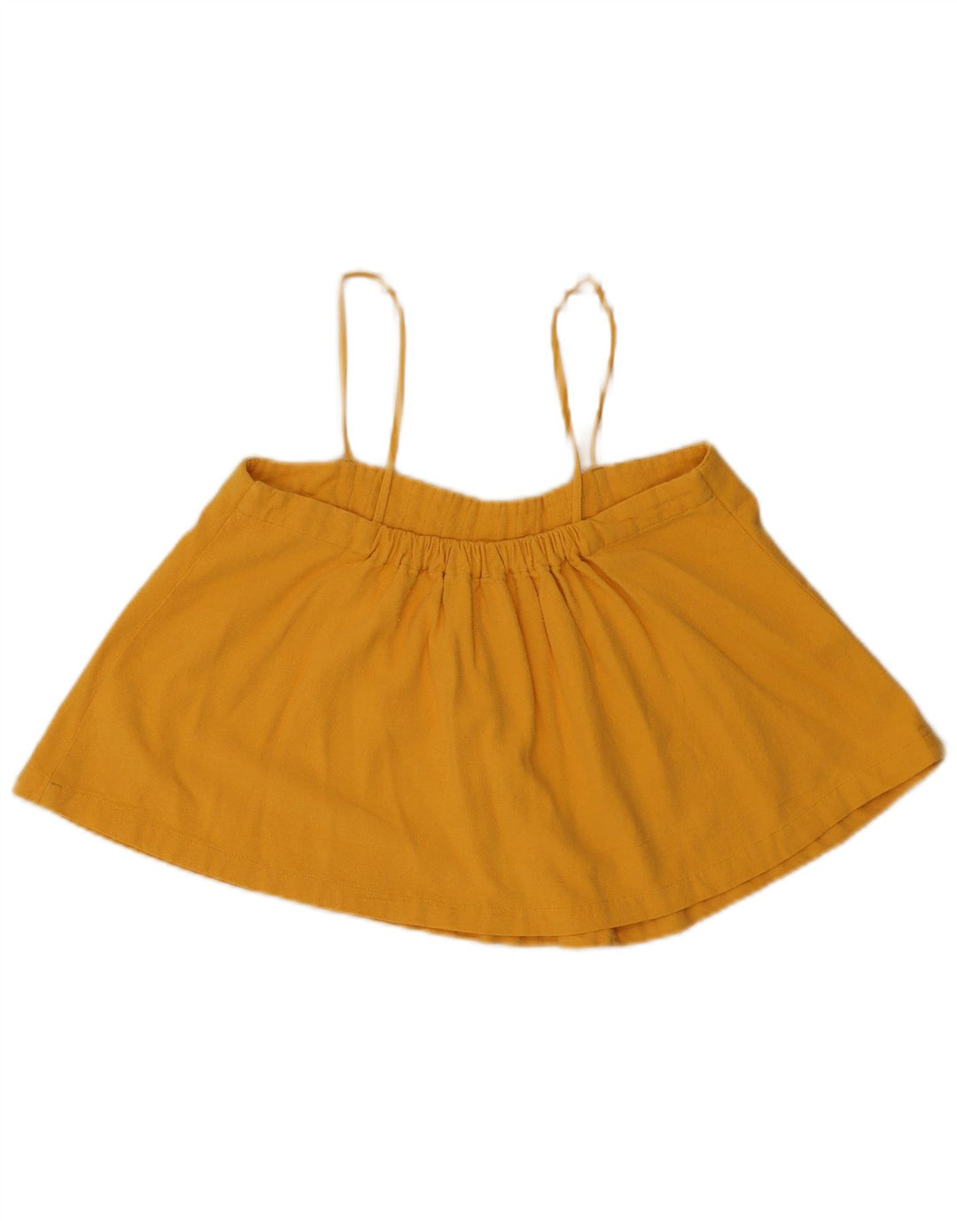 Levi's Top corto de tirantes para mujer US 1 XS Seda amarilla