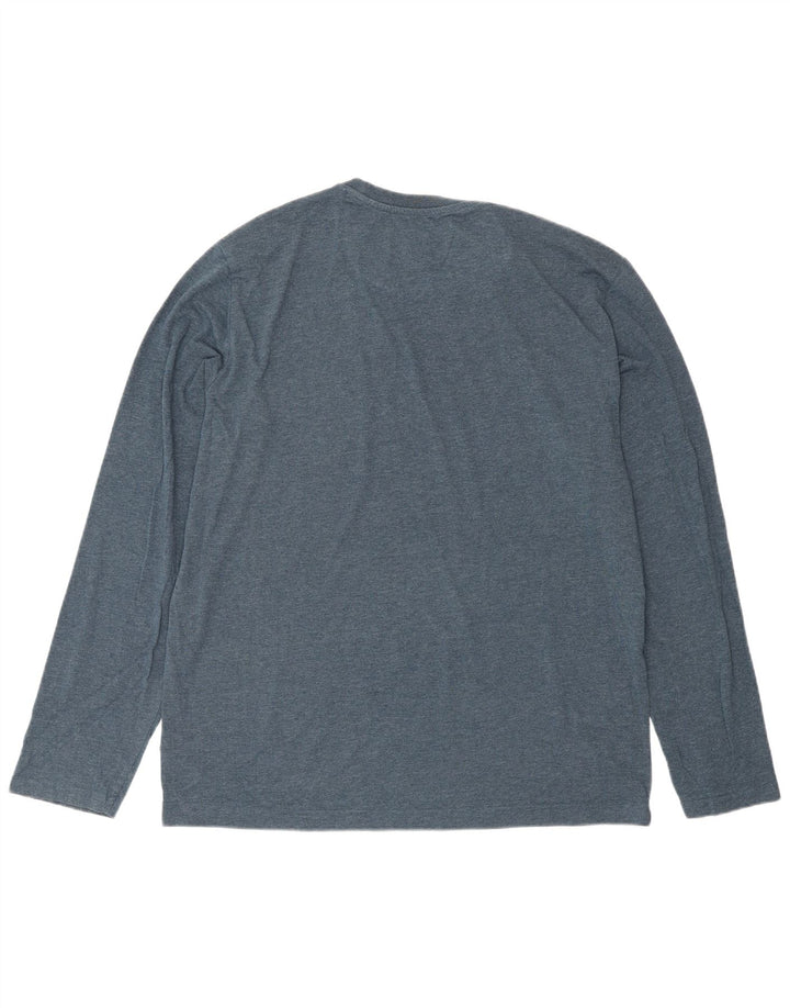 Penguin Hombre Top Manga Larga Algodón Color Block Azul Grande