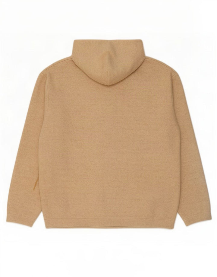 Zara Hombre Sudadera Con Capucha Jersey Medio Beige Poliéster