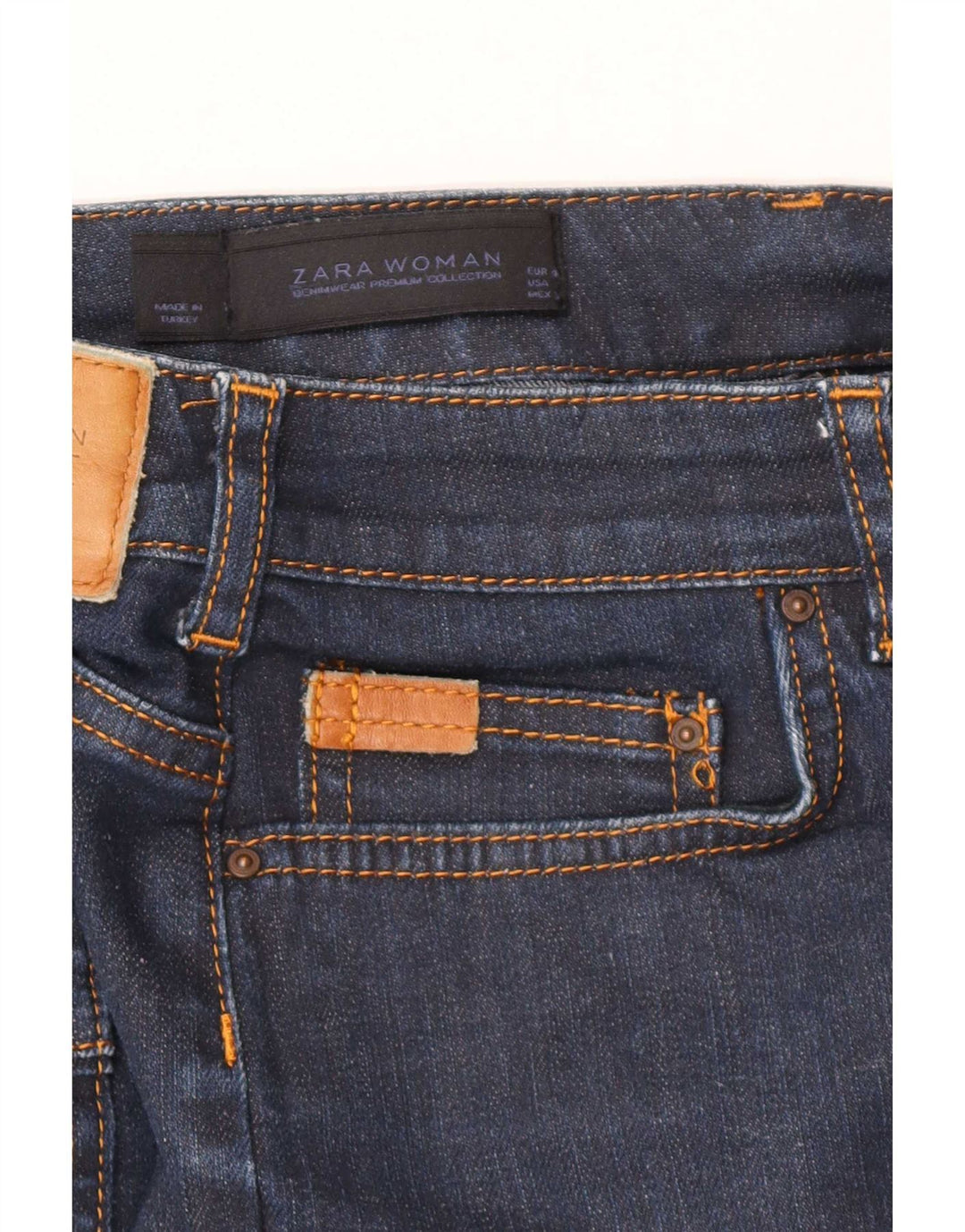 Zara Mujer Falda Vaquera EU 40 Medium W30 Azul Marino