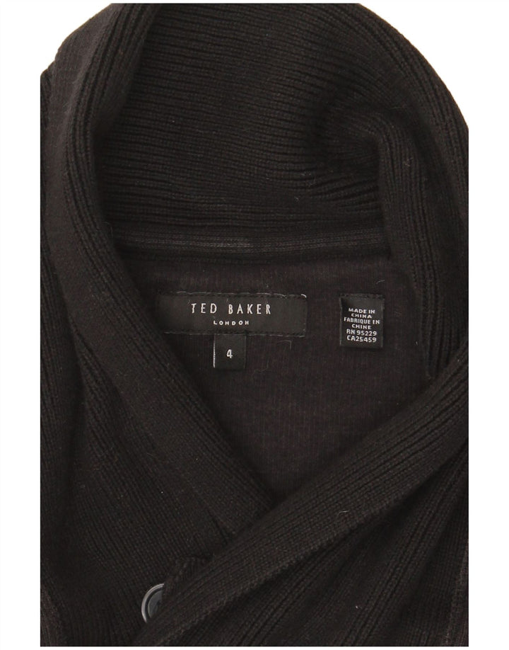 Ted Baker - Jersey para hombre con cuello chal, talla 4, grande, color negro
