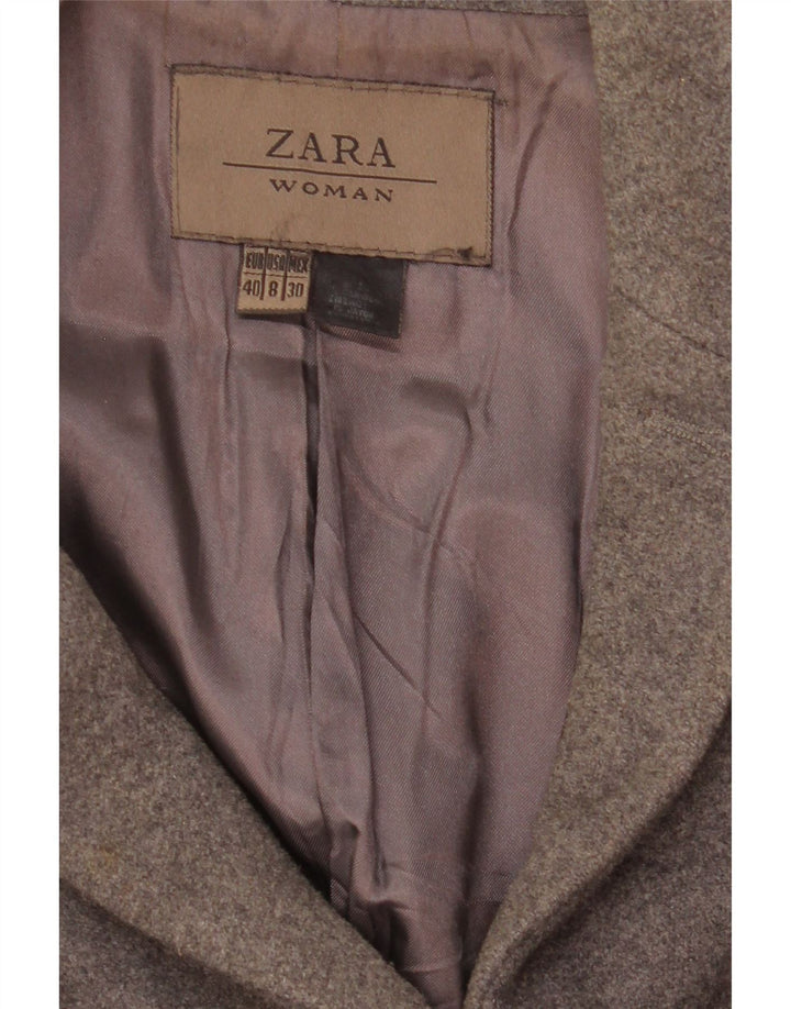Zara Mujer Abrigo EU 40 Gris Medio