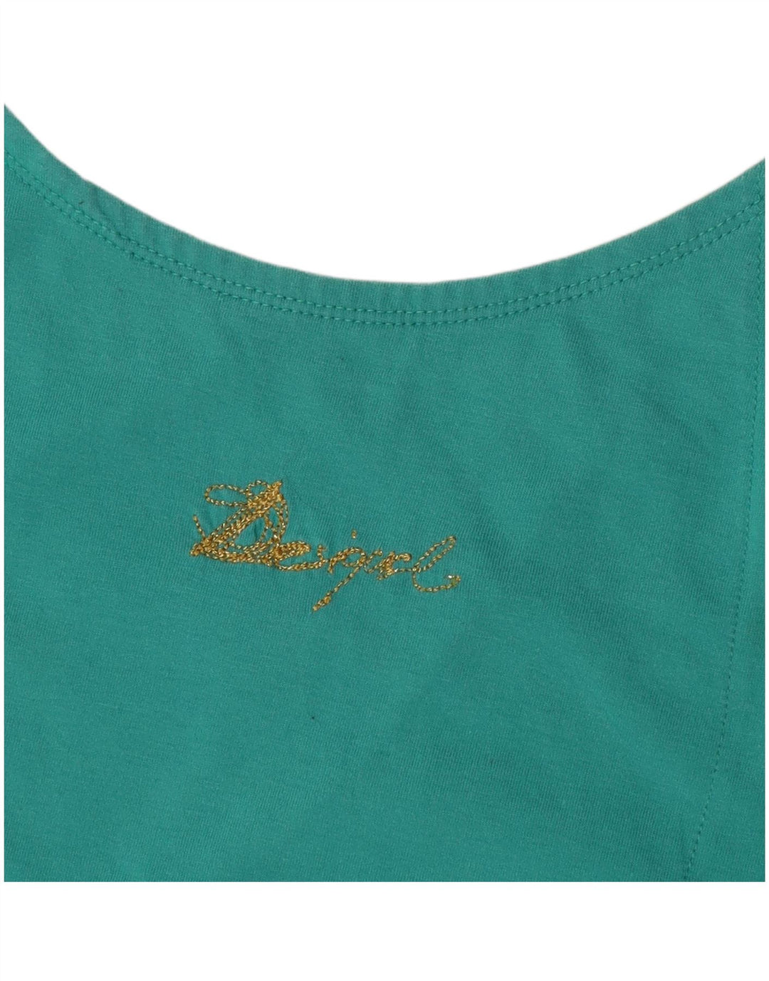 Desigual Vestido Gráfico A-Line para Mujer UK 44 Medio Turquesa Paisley