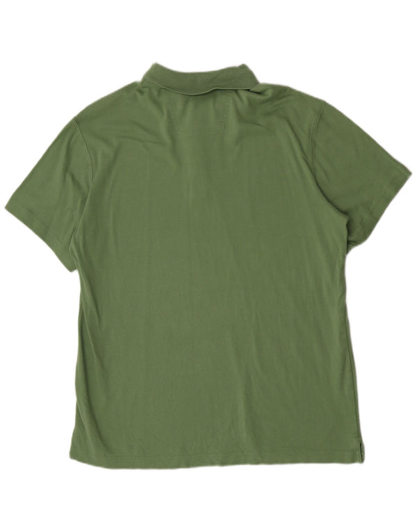 Eddie Bauer Polo alto para hombre 2XL Algodón verde
