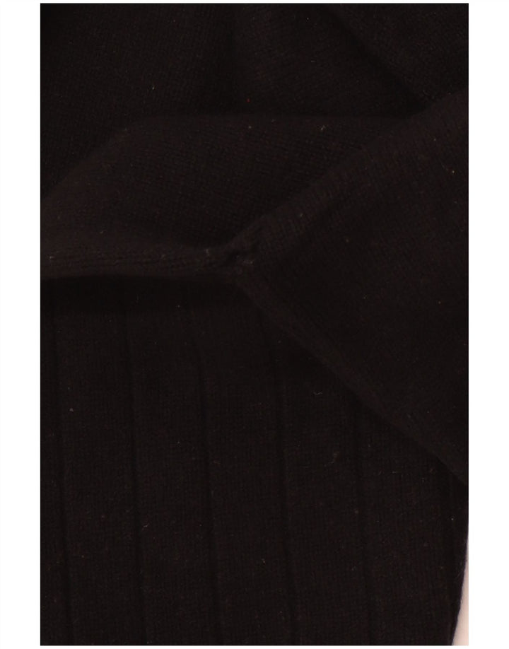 LEVI'S Suéter tipo jersey con cuello vuelto para mujer UK 10 Small Lana de cordero a rayas negras