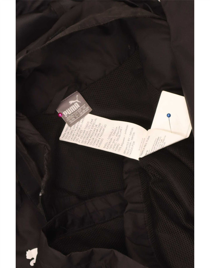 Puma Chubasquero con capucha para niño 13-14 años Negro Poliéster