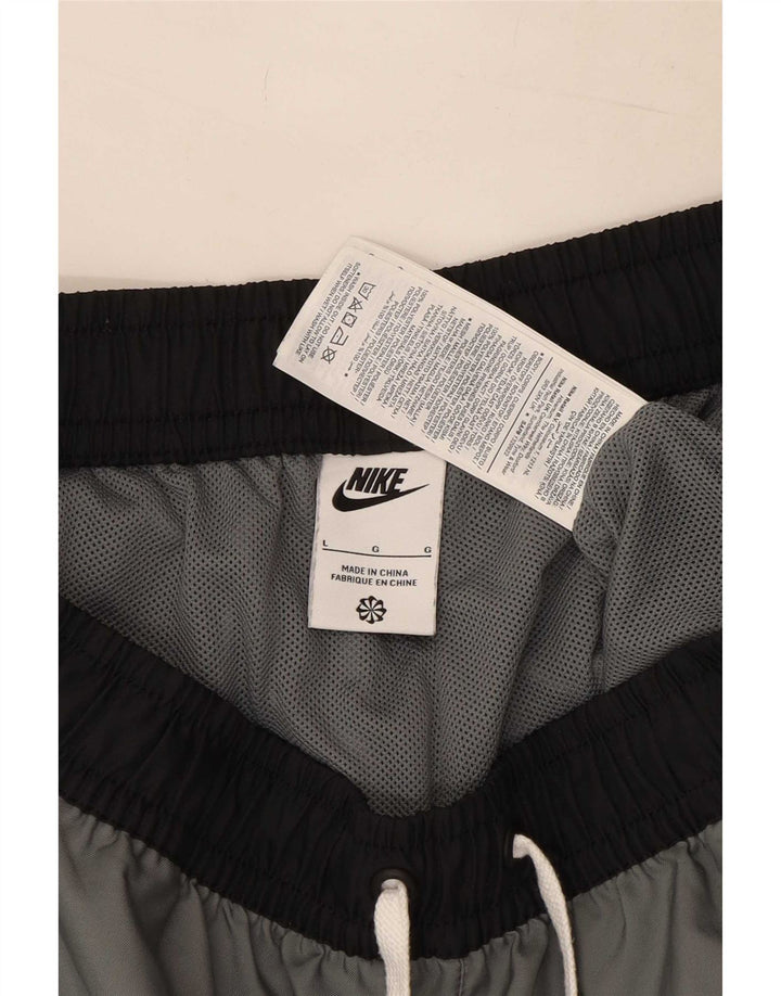 Nike - Pantalones cortos deportivos para hombre (talla grande), color gris, poliéster
