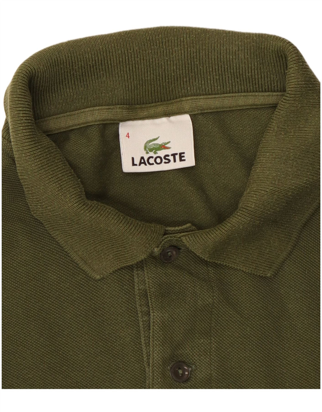 Lacoste Polo para hombre talla 4 mediano caqui