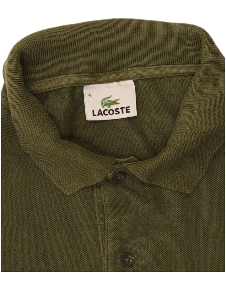 Lacoste Polo para hombre talla 4 mediano caqui