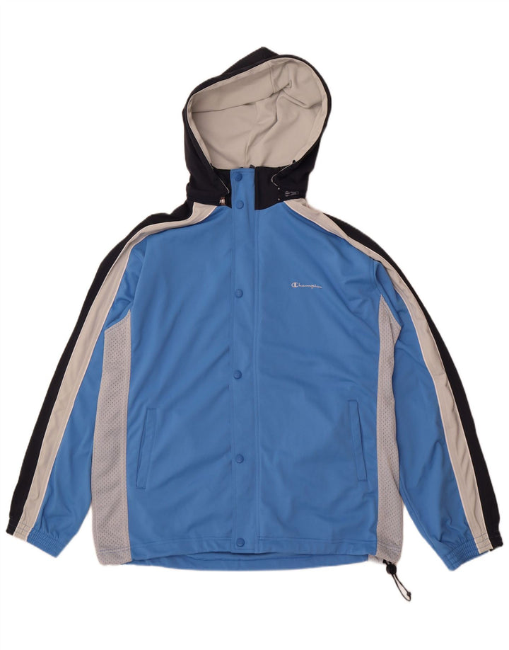 Champion Chaqueta De Chándal Con Capucha Para Hombre XL Poliéster Color Block Azul