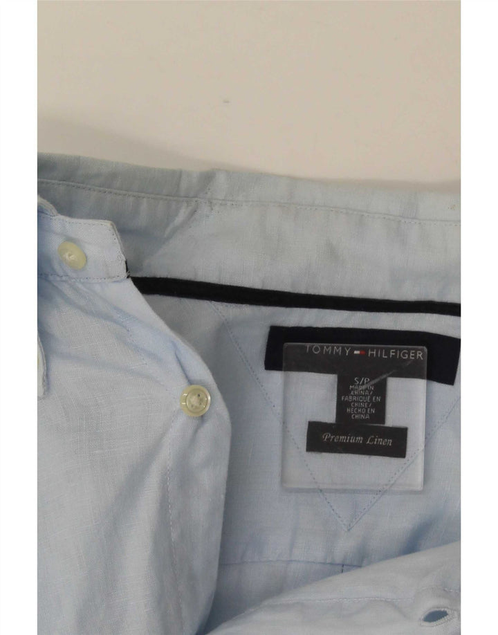 Camisa Tommy Hilfiger Hombre Small Lino Azul