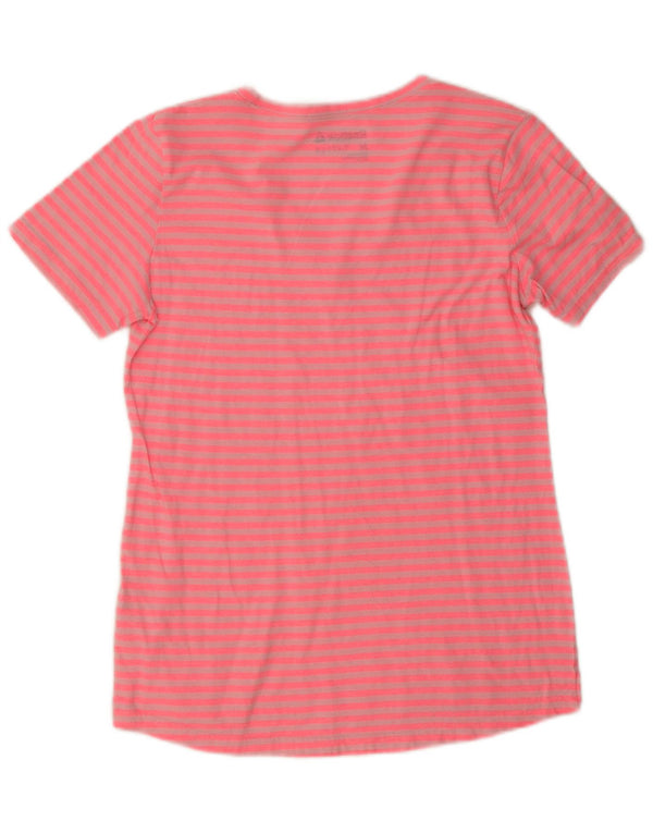 Reebok Camiseta para mujer Top UK 12 Poliéster a rayas rosa medio