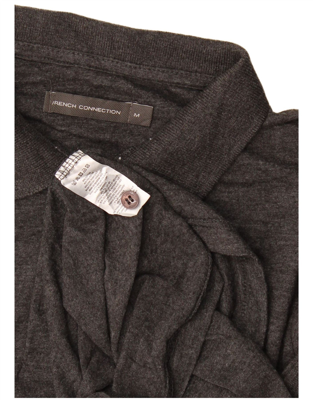 Polo para hombre French Connection de algodón gris medio