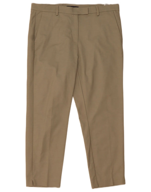 Marks & Spencer Pantalones de traje rectos para mujer UK 46 Large W36 L26 Verde