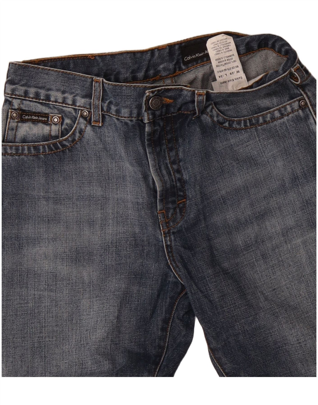 CALVIN KLEIN Vaqueros Bootcut para hombre W29 L27 Algodón azul