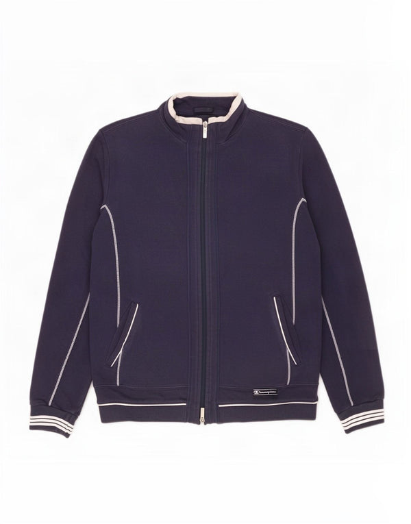 Champion Chaqueta de chándal de fácil ajuste para mujer UK 46 Grande Algodón azul marino
