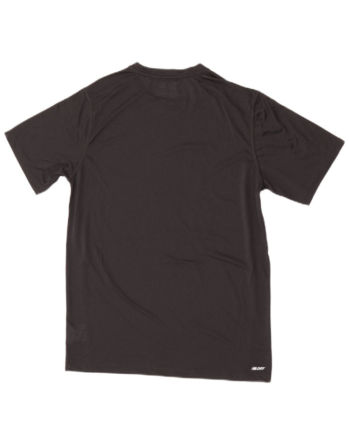 New Balance Hombre Camiseta Gráfica Top Medio Negro Poliéster