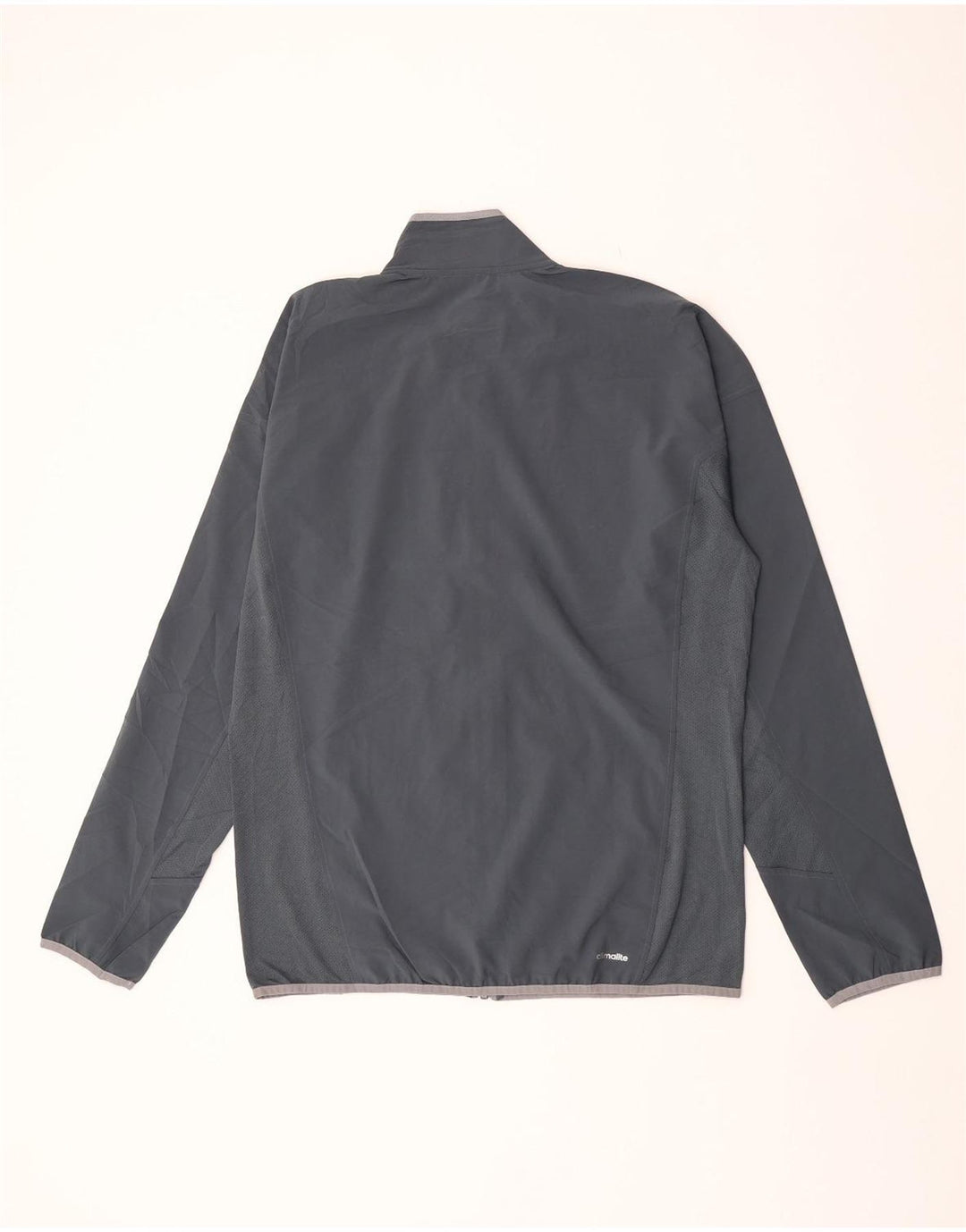 Adidas Mens Climalite Chándal Top Chaqueta Grande Gris Poliéster