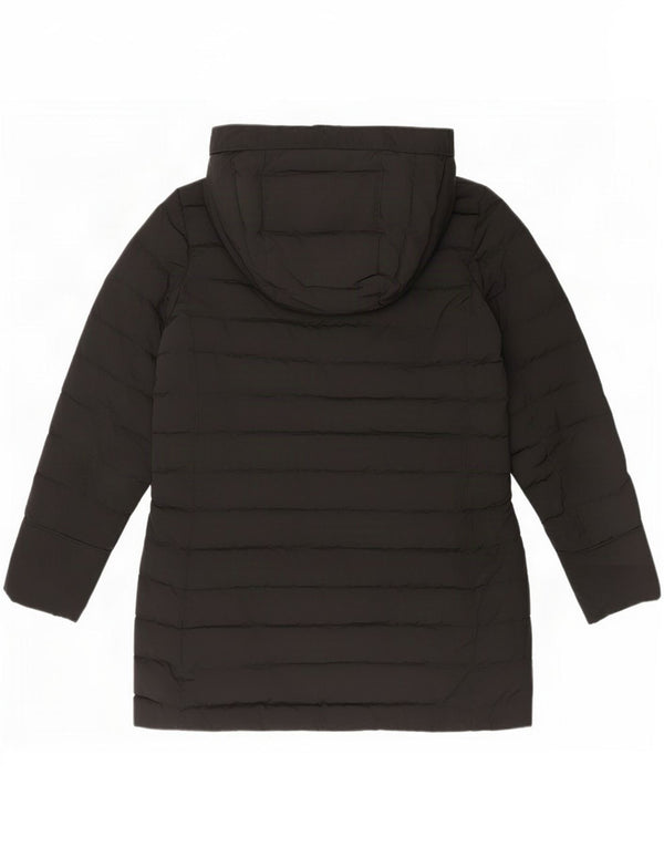 Woolrich Chaqueta acolchada con capucha para mujer UK 10 Small Poliéster negro