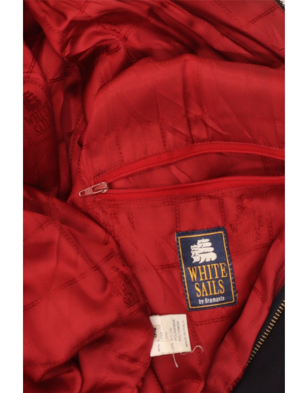 WHITE SAILS Chaqueta bomber para hombre IT 54 2XL Lana azul marino