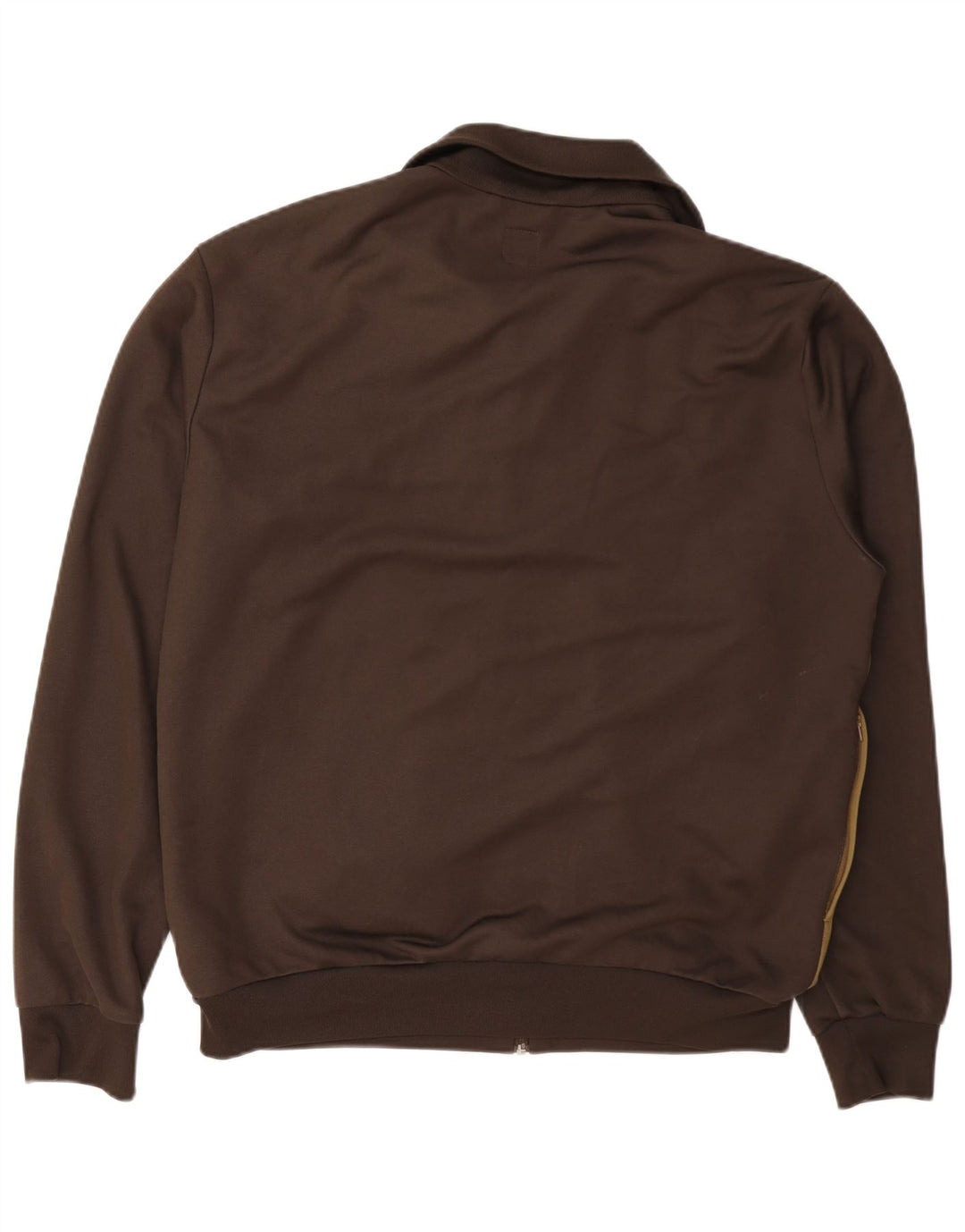 Adidas Hombre Chándal Top Chaqueta Grande Marrón Colorblock Algodón