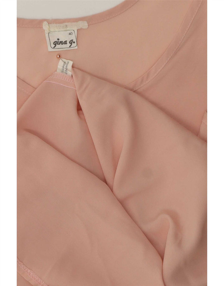 Blusa vintage sin mangas para mujer Top IT 40 Viscosa rosa pequeña