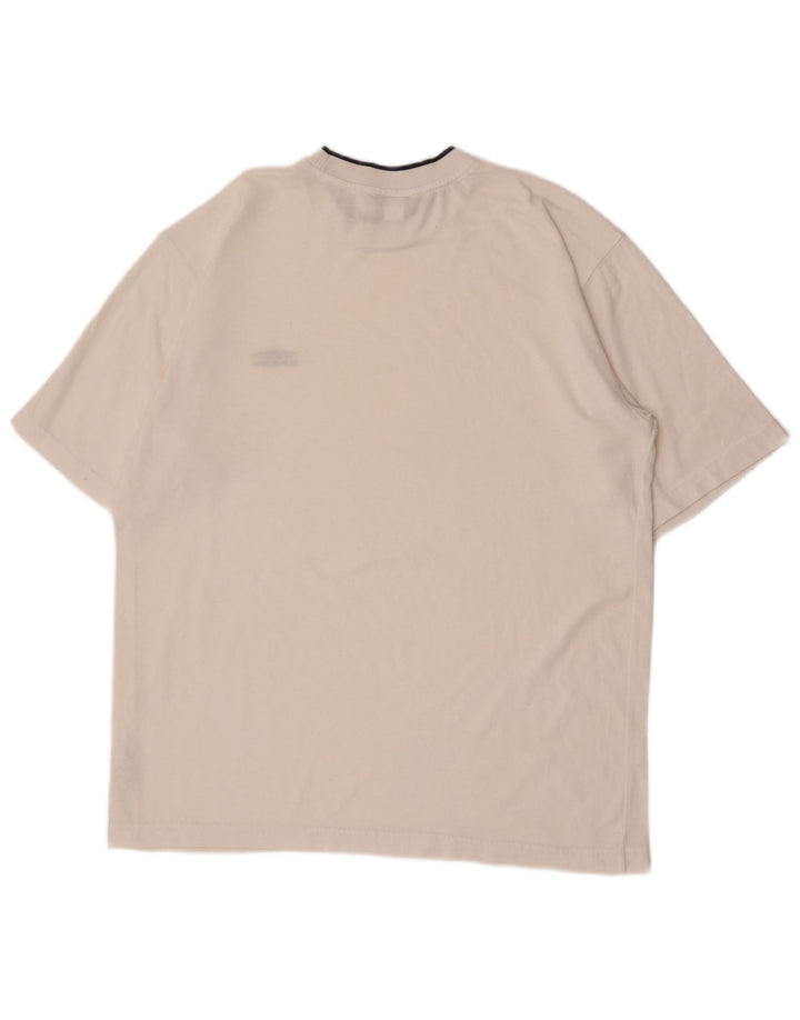 Umbro Camiseta gráfica para hombre Top grande de poliéster blanco roto