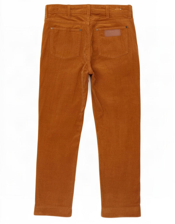 Wrangler Pantalones rectos de pana para hombre W30 L27 Algodón marrón