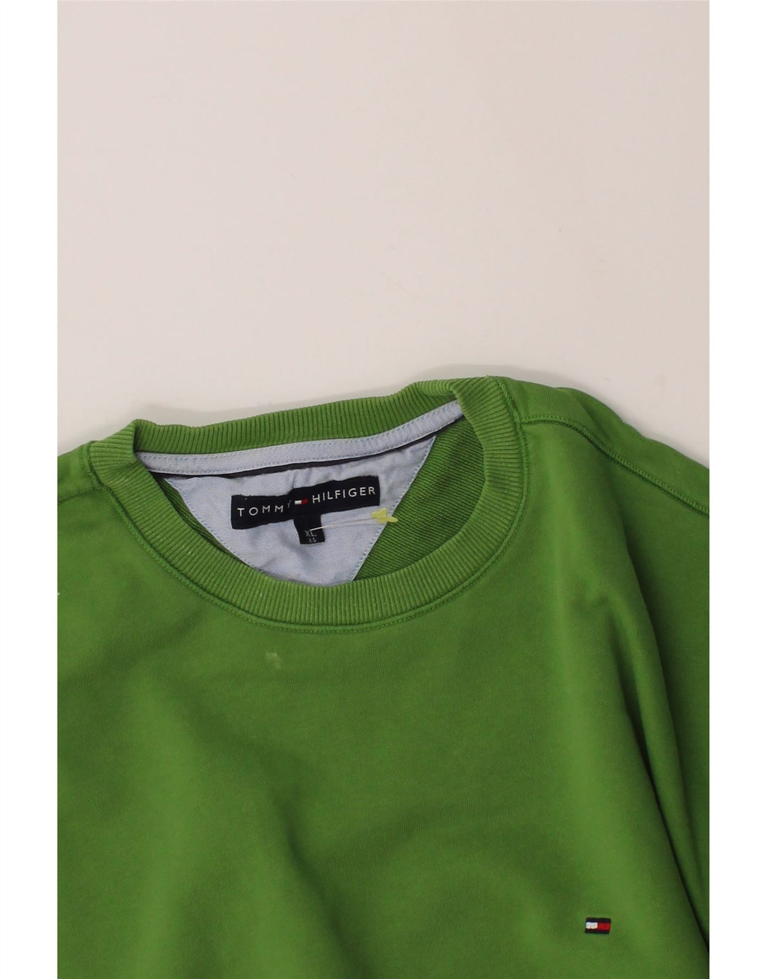 TOMMY HILFIGER Mens Sweatshirt Jumper XL Green Cotton Vintage Tommy Hilfiger and Second-Hand Tommy Hilfiger from Messina Hembry 