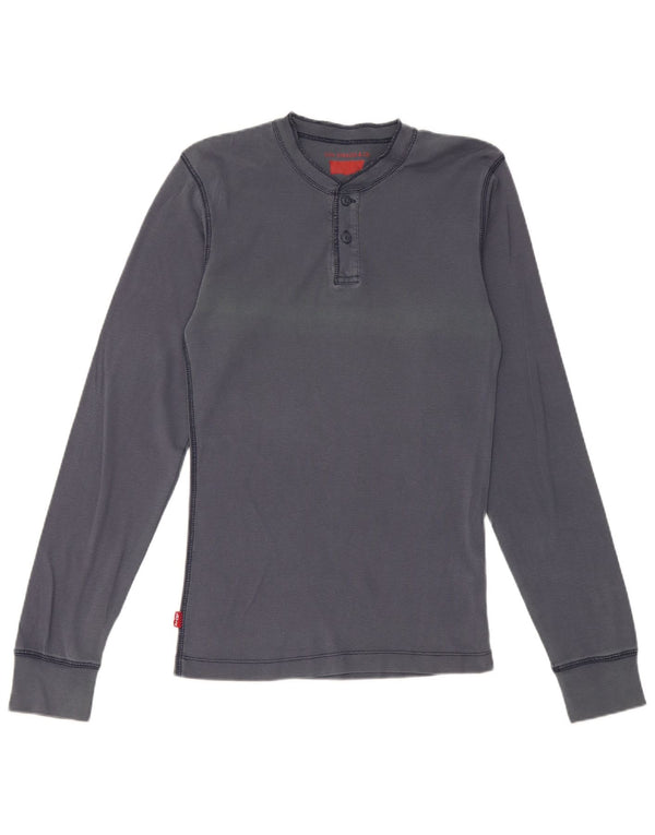 Levi's Mens Top Long Sleeve Medium Navy Blue Cotton
