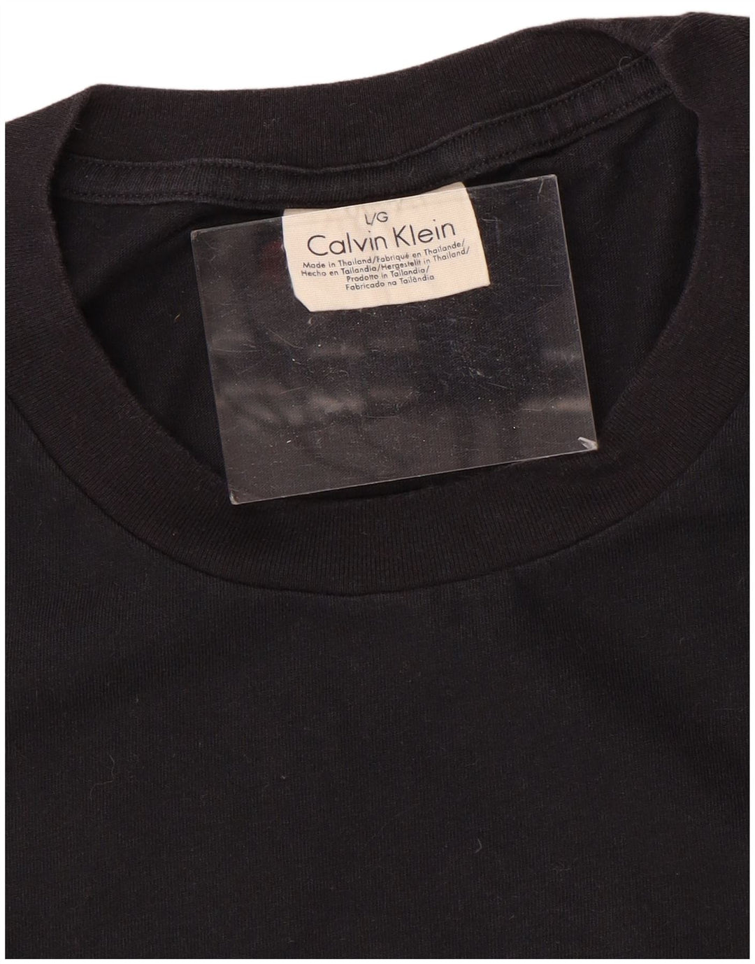 CALVIN KLEIN Camiseta para hombre Top Grande Negro Algodón