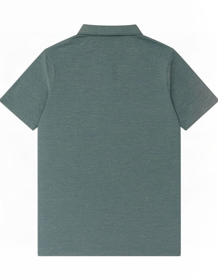 Polo Columbia Hombre Poliéster moteado verde medio