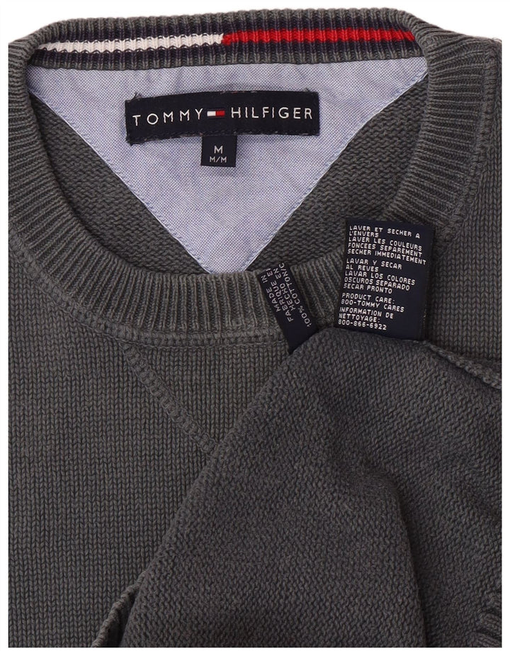 Tommy Hilfiger Jersey Regular Fit con Cuello Redondo para Hombre Algodón Gris Medio