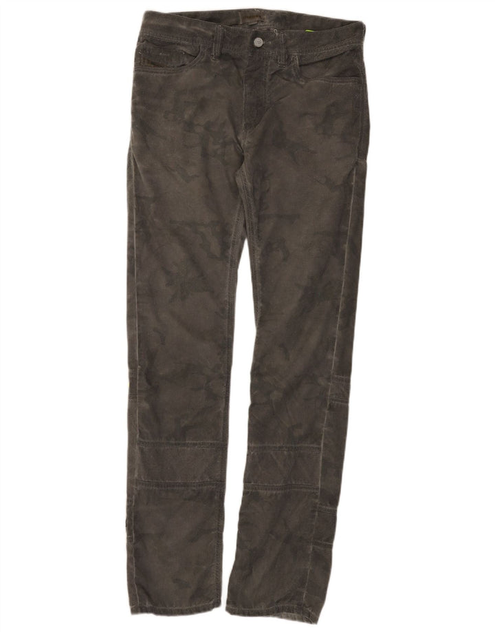 Diesel Pantalones Casuales Slim Para Mujer W28 L31 Poliéster De Camuflaje Gris