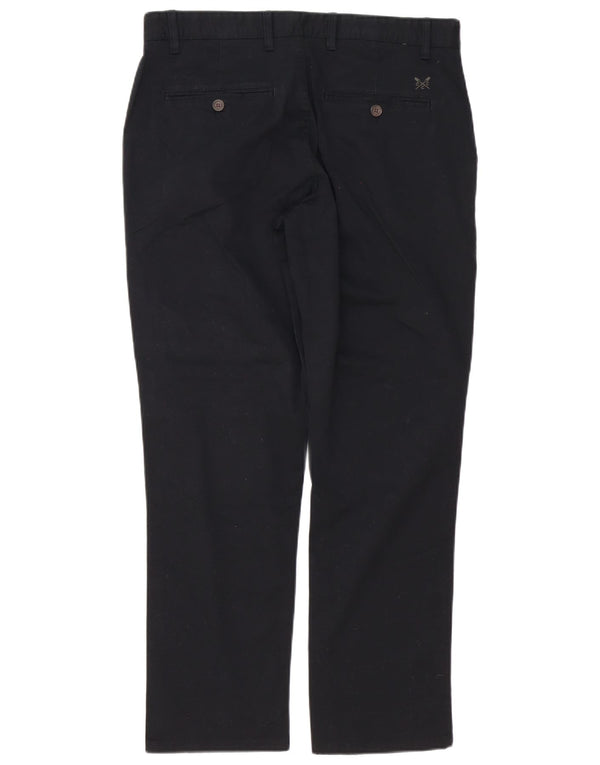 Crew Clothing Pantalones chinos rectos para hombre W34 L30 Algodón negro