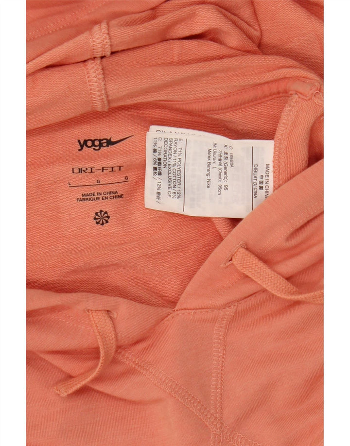 Nike Dri Fit - Sudadera con capucha para mujer, talla grande, poliéster, color naranja