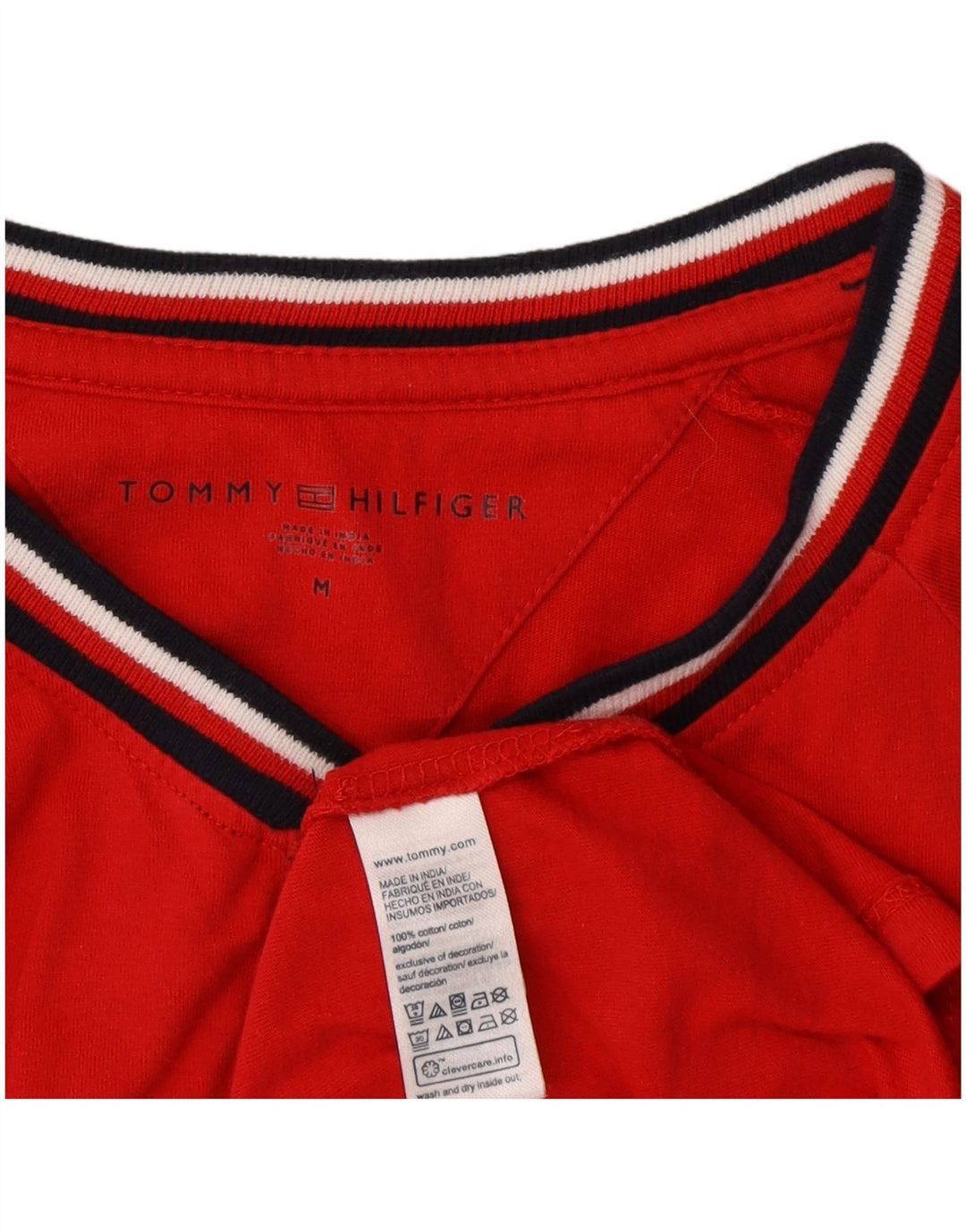 Camiseta Tommy Hilfiger Hombre Top Medium Rojo Algodón