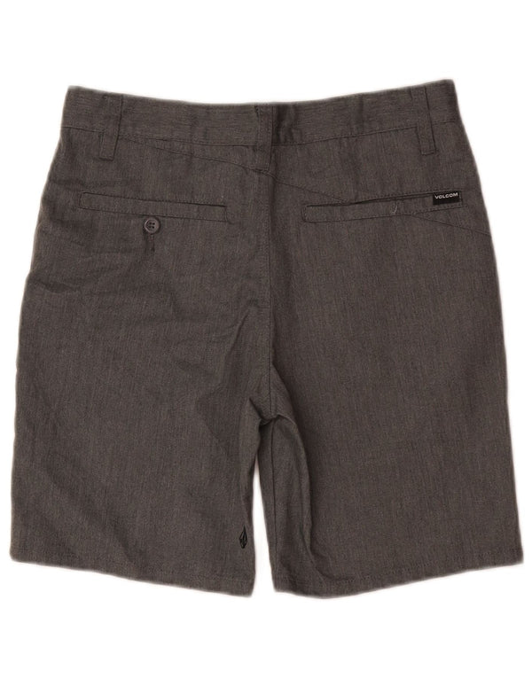 Pantalones cortos chinos Volcom para hombre W28 poliéster gris pequeño