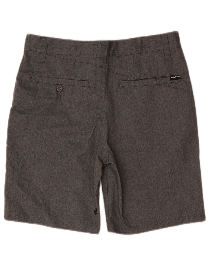 Pantalones cortos chinos Volcom para hombre W28 poliéster gris pequeño