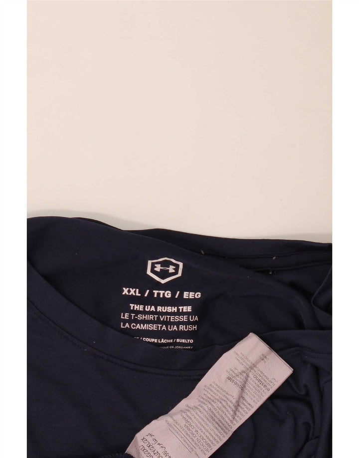 Camiseta Under Armour Hombre Top 2XL Azul Marino Poliéster