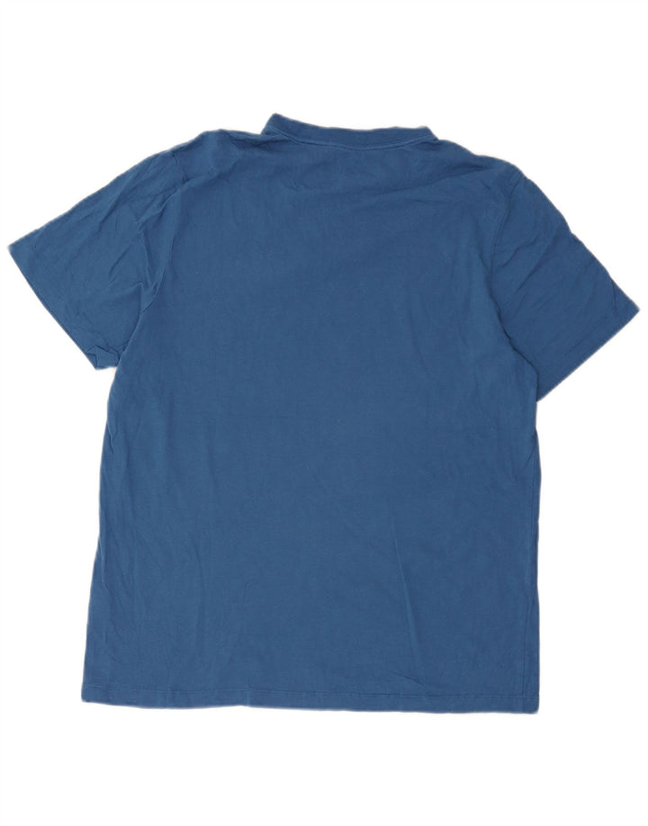 Camiseta Nike Hombre Top Grande Azul Algodón