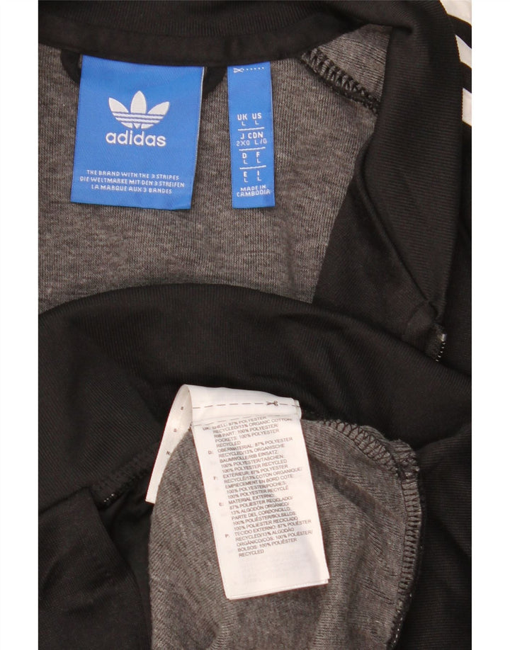 ADIDAS Chaqueta superior de chándal para hombre Poliéster negro grande