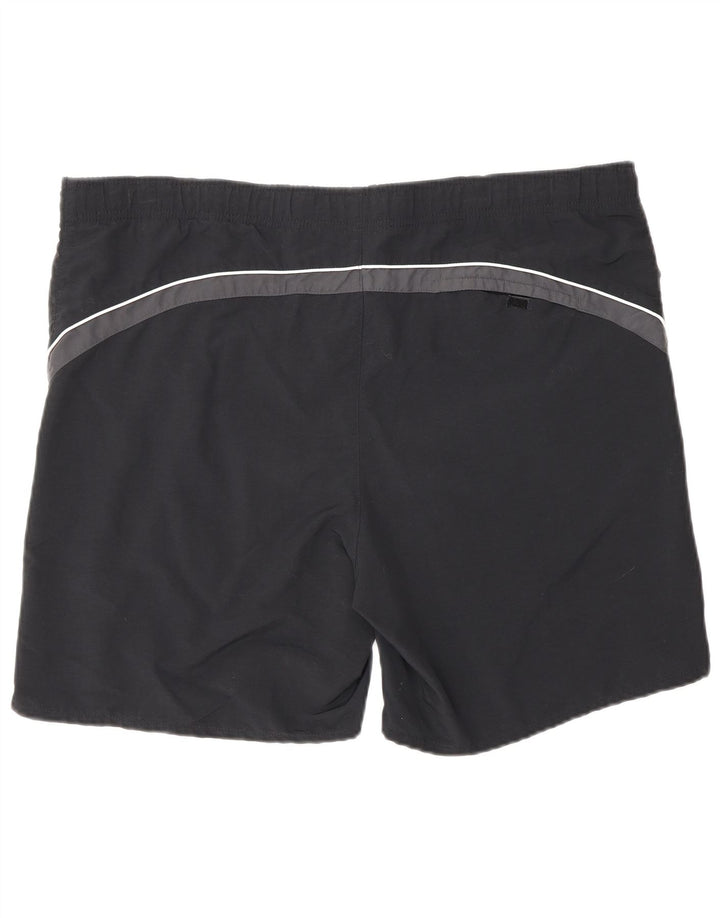 Fila - Bañador para hombre, talla grande, nailon color block, color negro