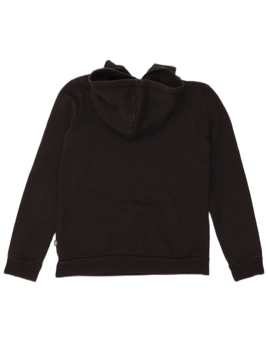 PUMA Sudadera con capucha gráfica para mujer UK 10 Small Black Cotton