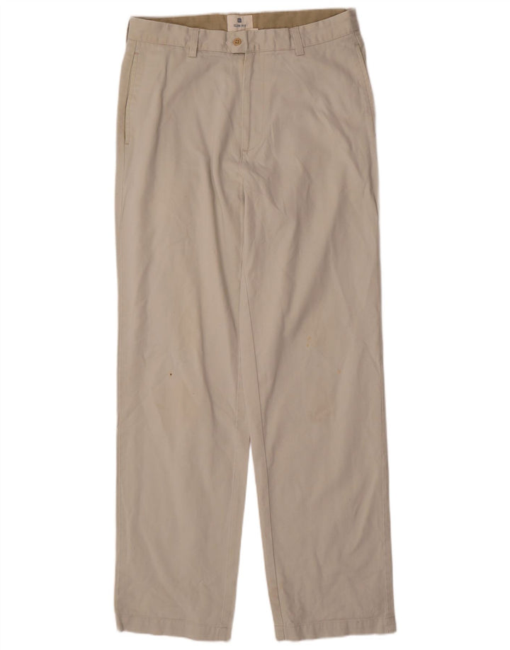 Pantalones de traje ajustados para hombre Gap W32 L32 Algodón beige