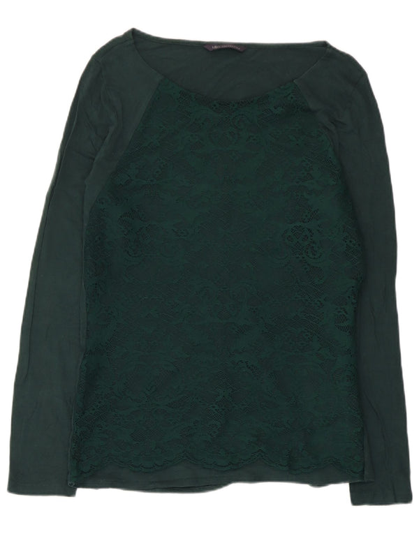 Marks & Spencer Top para mujer de manga larga UK 42 Viscosa de cachemira verde medio