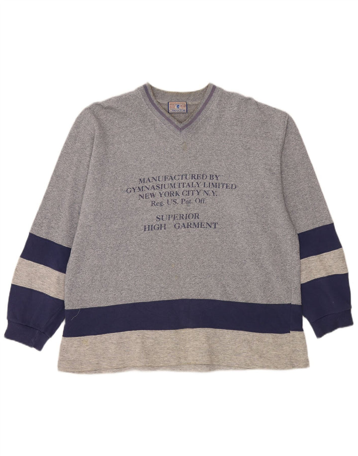 Gymnasium Hombre Sudadera Con Estampado Gráfico Jumper Large Azul Colorblock