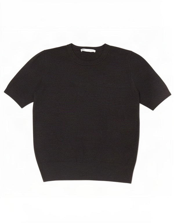 Zara Mujer Blusa De Manga Corta Top UK 42 Gris Medio